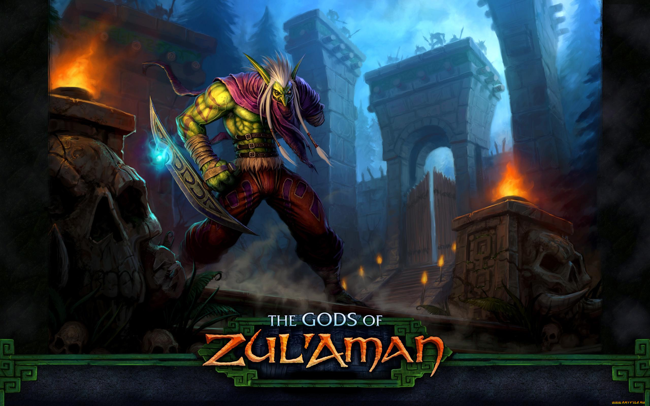 Обои World Of Warcraft The Gods Of Zul`aman Видео Игры World of Warcraft:  The Burning Crusade, обои для рабочего стола, фотографии world, of,  warcraft, the, gods, zul`aman, видео, игры, burning, crusade, крепость,